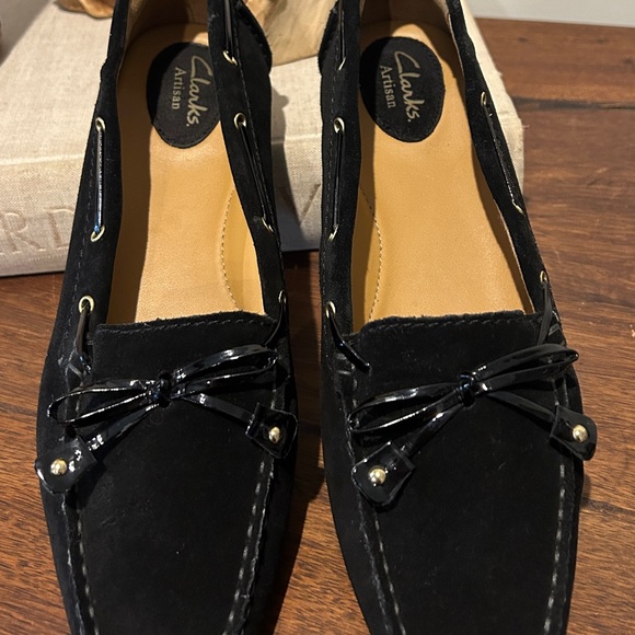 Clarks Artisan Dunbar Cruiser Moccasin black suede leather loafers size 9M - Picture 5 of 8